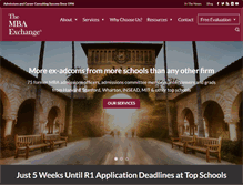 Tablet Screenshot of mbaexchange.com